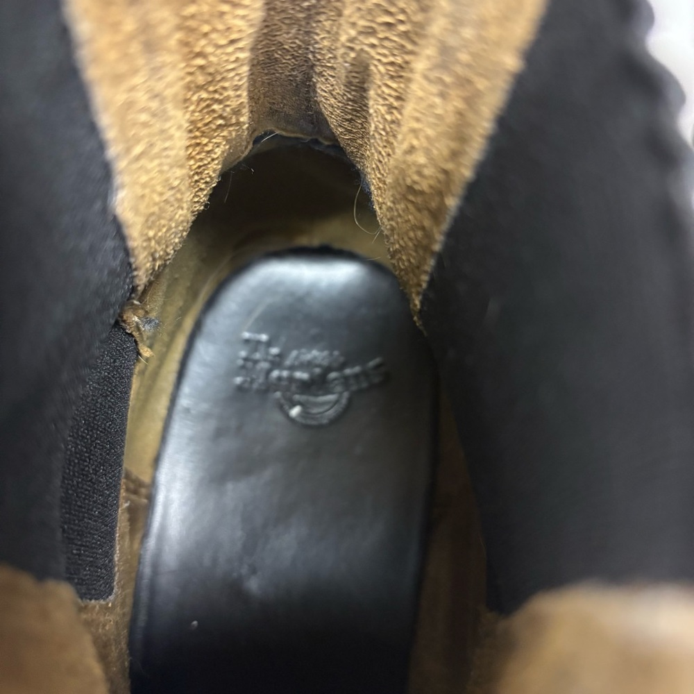 Dr Martens  Rometty Nubuck Leather Platform Chelsea Sand Boots Size 10 - Picture 10 of 11